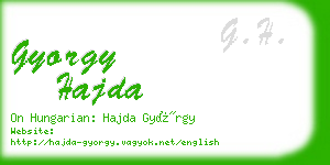 gyorgy hajda business card